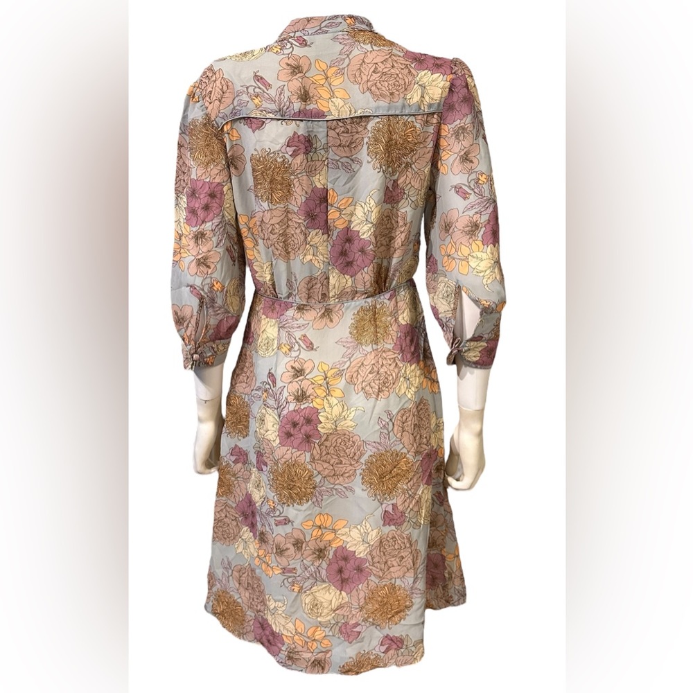 JG Hook Vintage Floral Dress with Ruffle Detail. - Picture 7 of 9